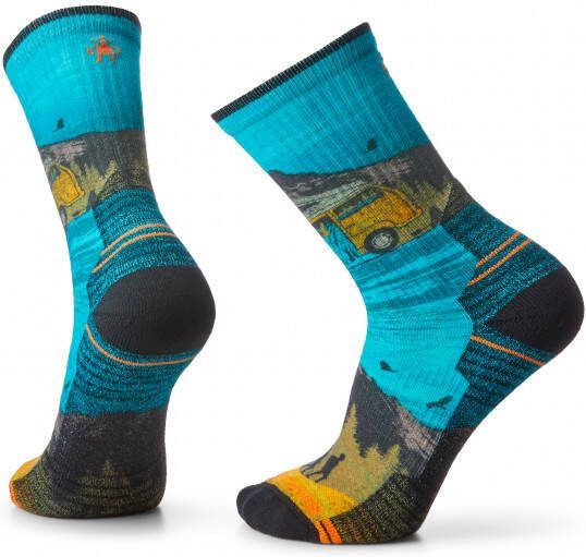 SmartWool Hike Light Cushion Great Excursion Print Crew Wandelsokken, meerkleurig