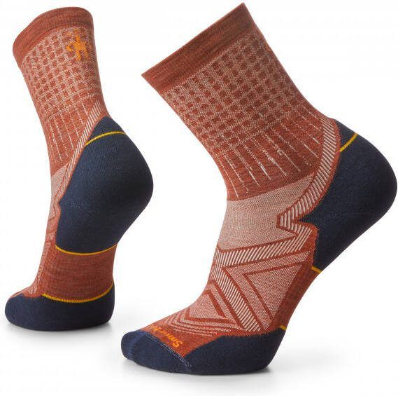 SmartWool Run Targeted Cushion Pattern Mid Crew Hardloopsokken, meerkleurig