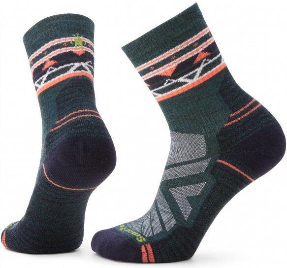 SmartWool Women's Hike LT Cushion Zig Zag Valley Mid Crew Wandelsokken, meerkleurig