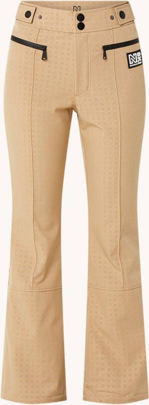 NIKKIE Yenthe high waist bootcut fit skibroek met logoprint
