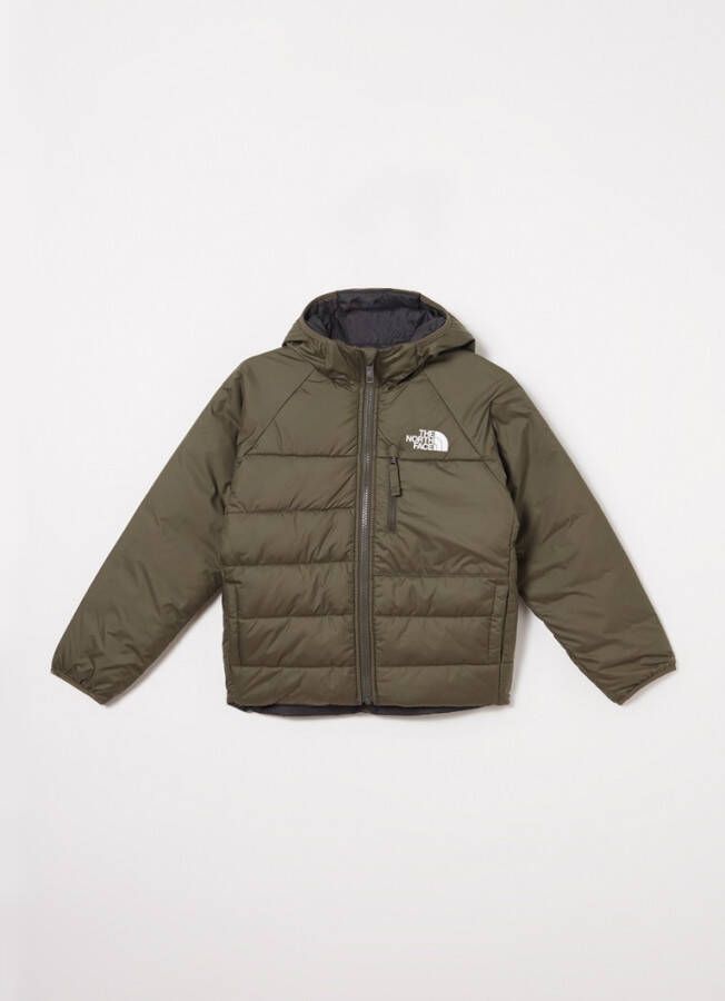 The North Face reversible perrito winterjas zwart/groen kinderen