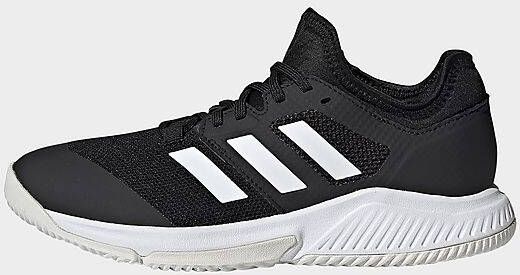 Adidas Court Team Bounce Indoor Schoenen Core Black/Cloud White/Silver Metallic Dames