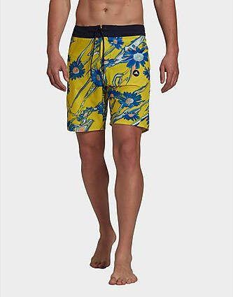 Adidas Positivisea Classic Length Graphic Boardshort Impact Yellow/Black Heren