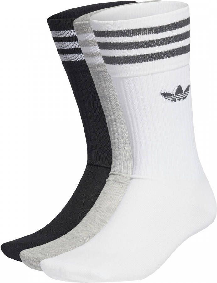 Adidas Originals Adicolor sokken set van 3 wit/grijs/zwart