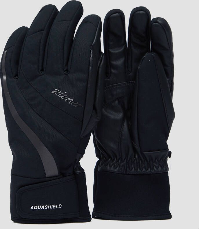 Ziener kitty as skihandschoenen zwart dames