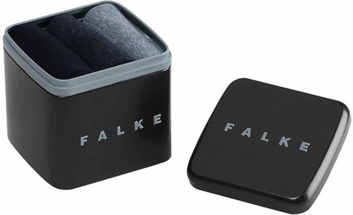 FALKE Giftbox Happy sokken set van 3 grijs/zwart