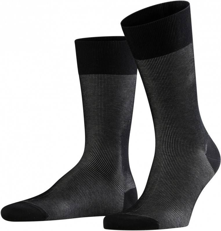 Falke Fine Shadow sokken met fil d'ecosse katoen Black
