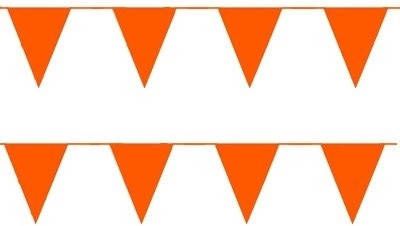 Merkloos Oranje Vlaggenlijn 10 Meter