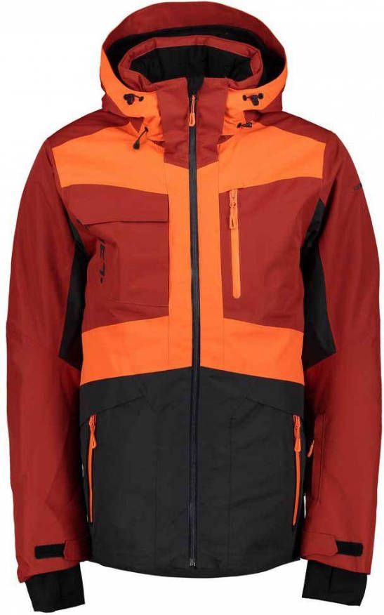 Icepeak ski jack Crossett oranje/rood/zwart