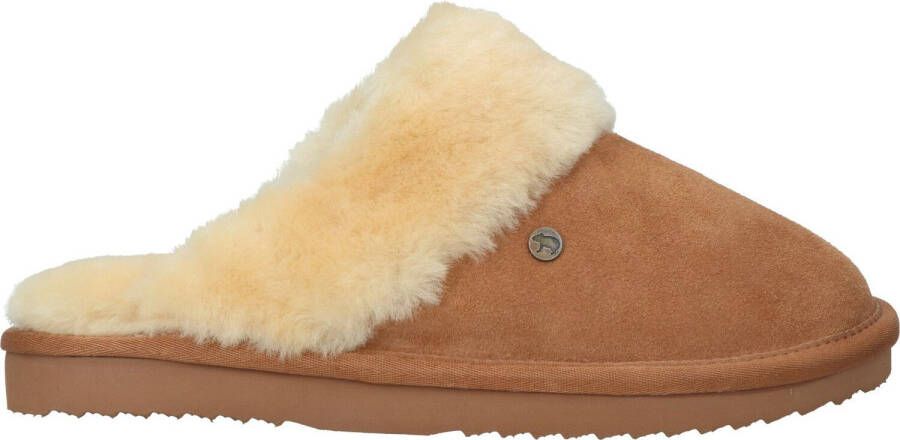Warmbat Pantoffel Fls3210 25 Cognac Ladies Slipper Flurry Suede