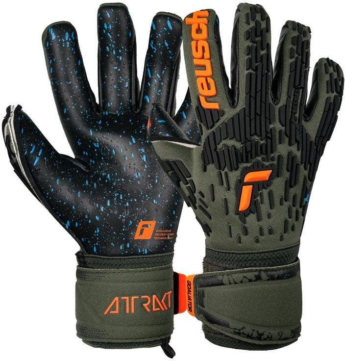 Reusch Keepershandschoenen Attrakt FreeGel Fusion Goaliator Desert Bloom Groen/Oranje/Zwart