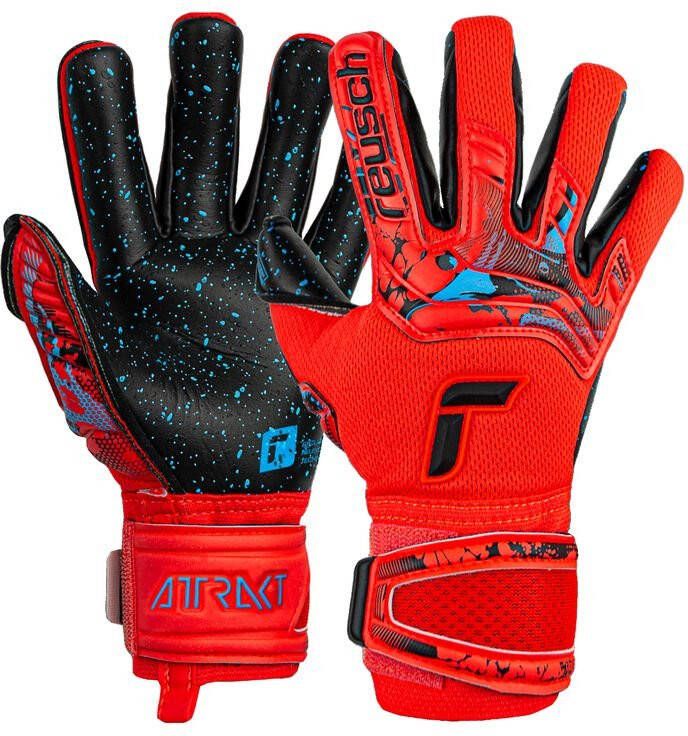 Reusch Keepershandschoenen Attrakt Fusion Guardian Electric Red Rood/Blauw/Zwart Kinderen