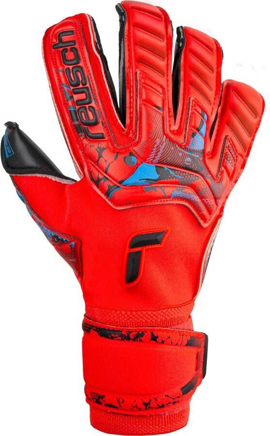 Reusch Keepershandschoenen Attrakt Gold X Evolution Cut Electric Red Rood/Blauw/Zwart