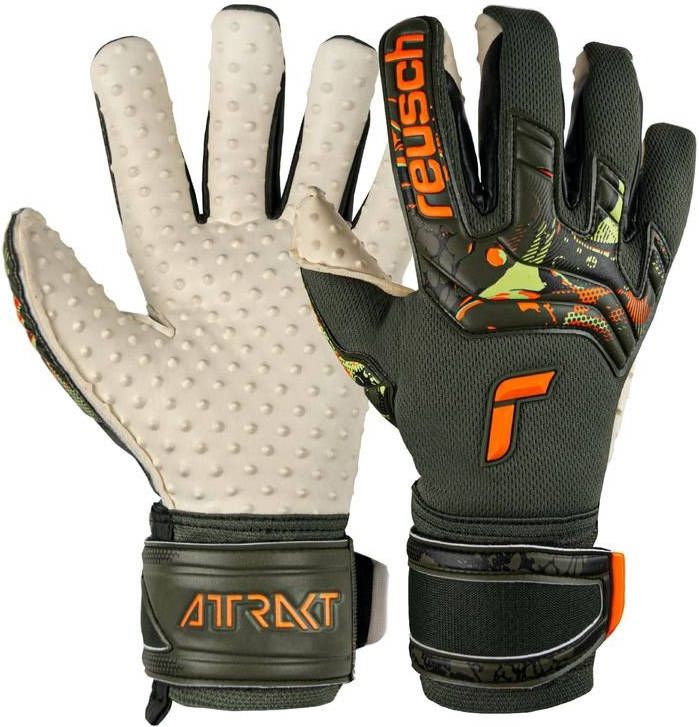 Reusch Keepershandschoenen Attrakt SpeedBump Desert Bloom Groen/Oranje