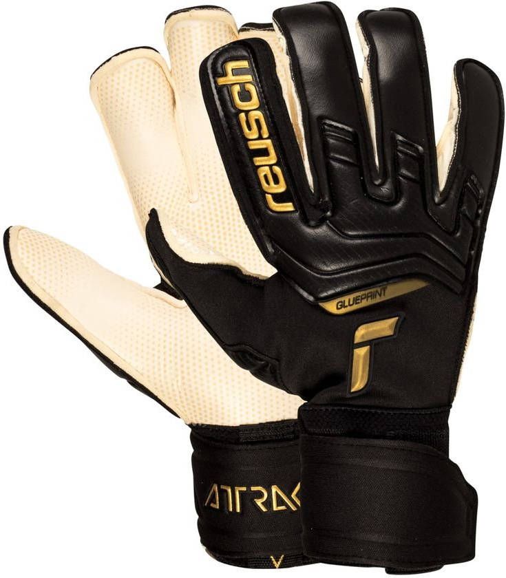 Reusch Keepershandschoenen Gold X GluePrint Attrakt Zwart/Wit/Goud