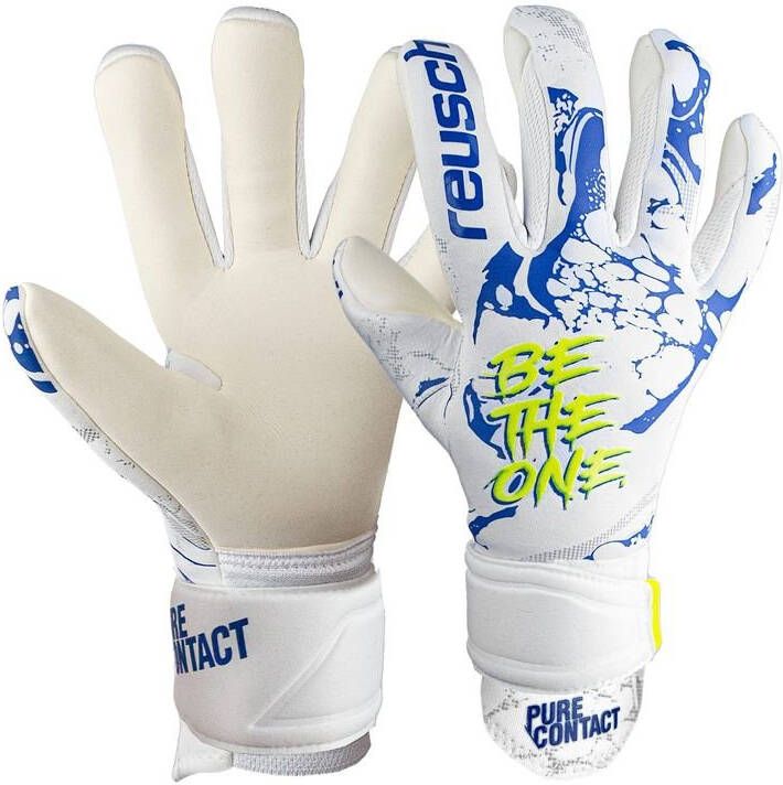 Reusch Keepershandschoenen Pure Contact Silver Wit/Blauw Kinderen