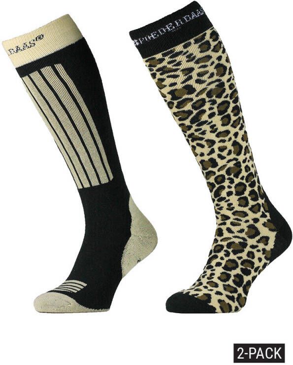 Poederbaas Panter print skisokken(2 pack )